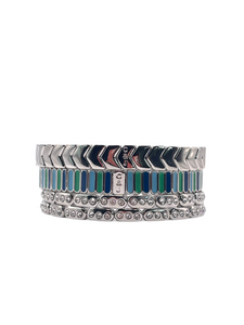 Vertical Lines Silver Stack