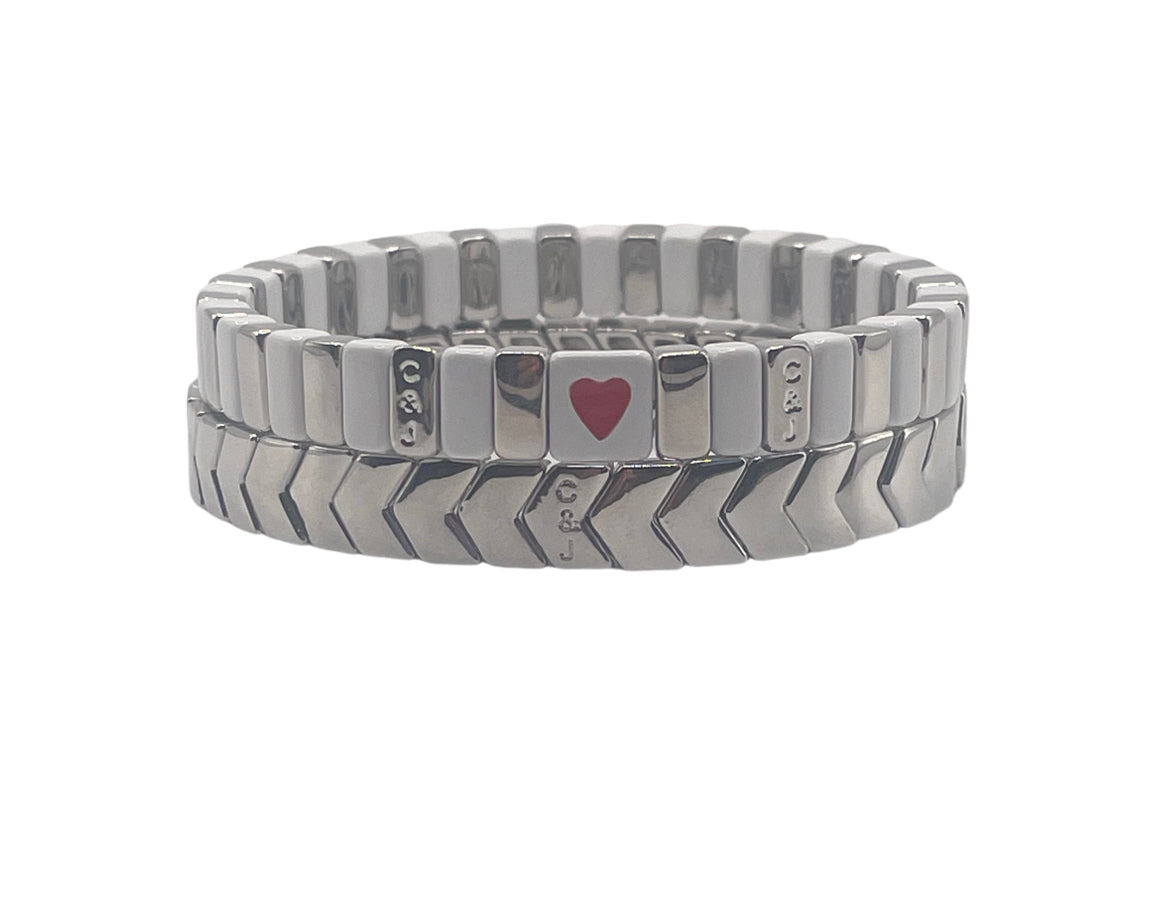 Heart of Goals Silver & Rocky Peaks Silver Stack