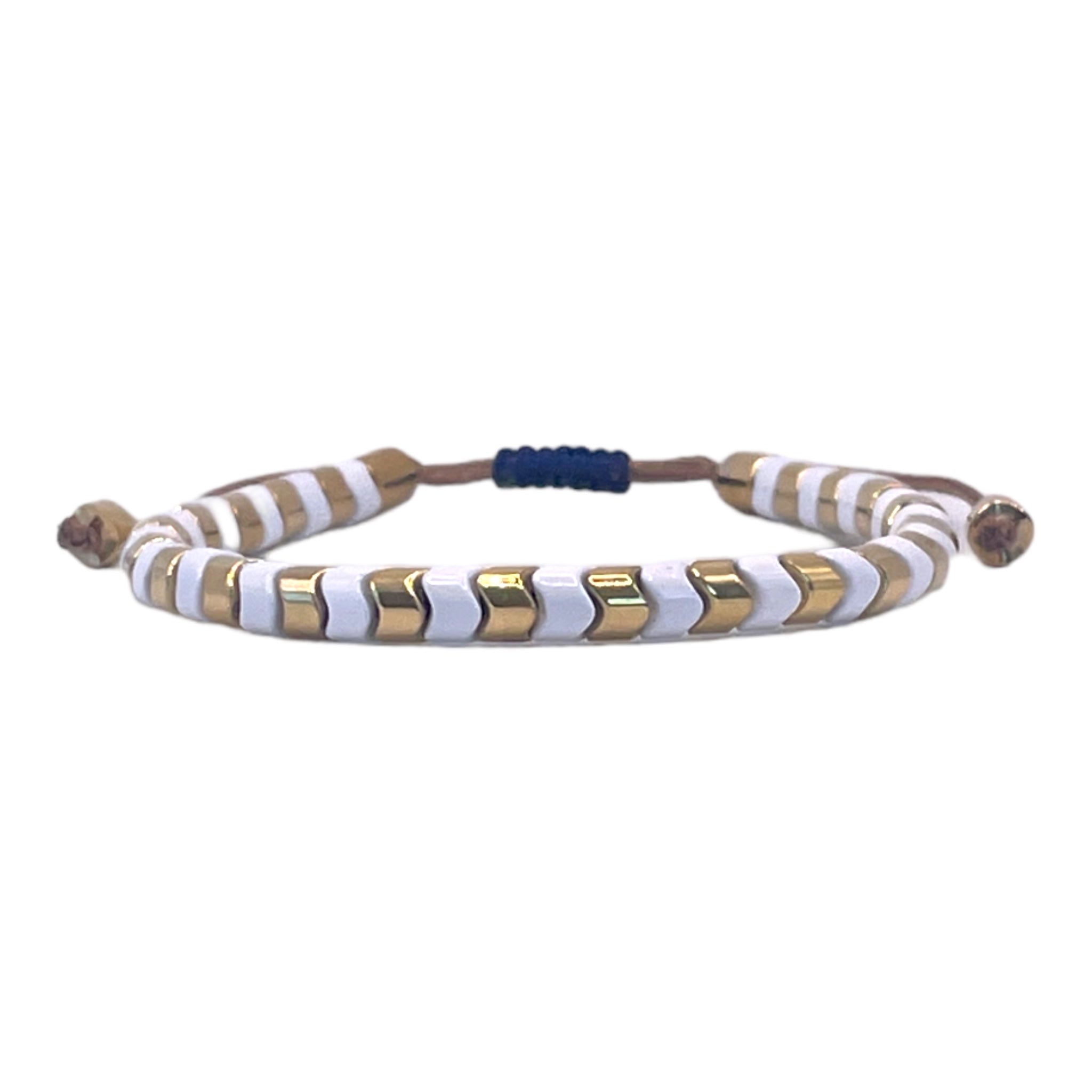 Zig Zag Gold & White