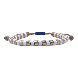 Zig Zag Gold & White