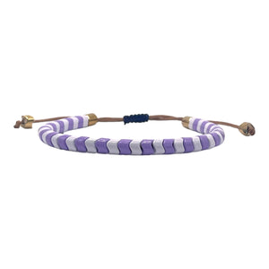Zig Zag Lilac & White