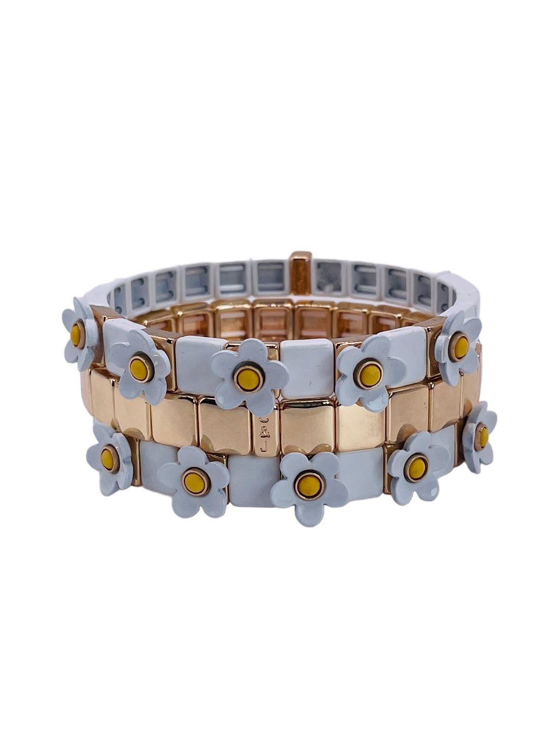 Crazy Daisy White No 1 & Rocky Cubes Gold Mini Stack